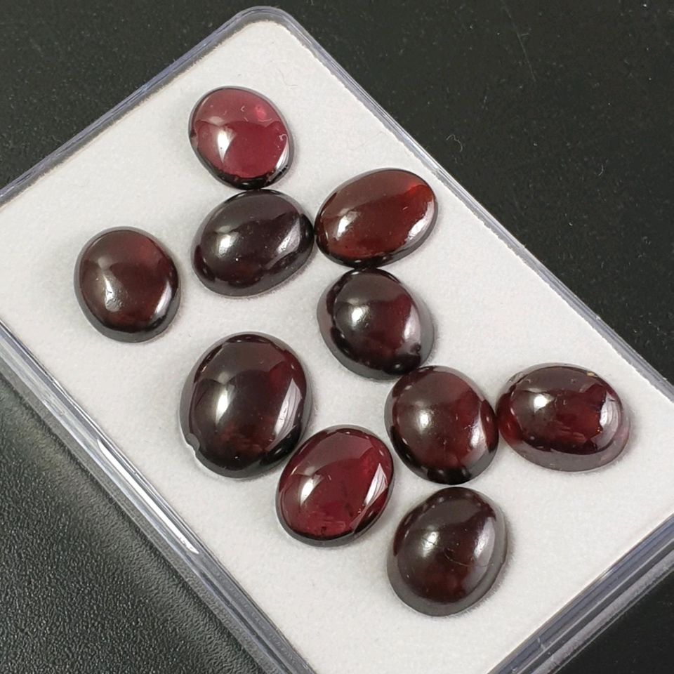 10x Echter Granat / Rhodolit oval ( 32,9 carat ) 9,5 - 12 mm in Recklinghausen