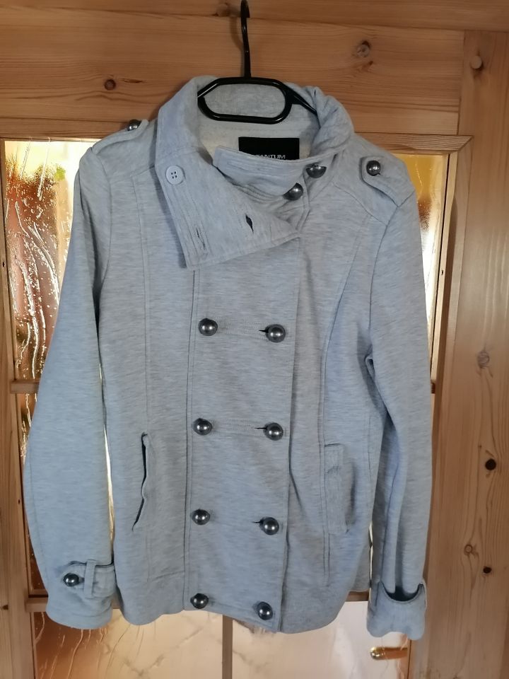 Sweatjacke "K&L" hellgrau meliert - Damen Gr. 38 in Geiselhöring