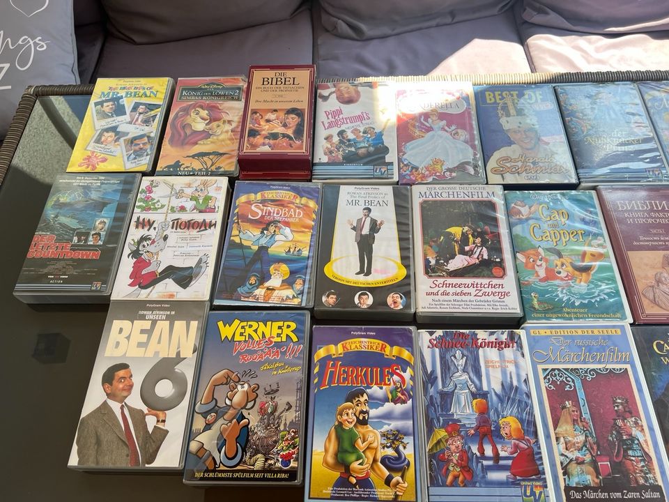 Diverse VHS Kinderfilme Disney Filme, Märchen Mr.Bean Titanic in Wittislingen