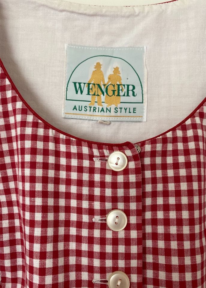 Dirndl Kleid, Gr. 44, Wenger, rot-weiß kariert, in Ulm