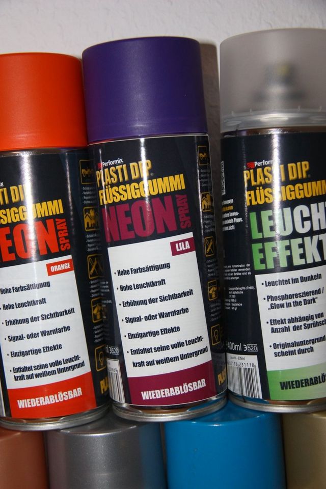 6 Dosen Plasti Dip - Sprühfolie - alle Farben -Flüssiggummi in Billerbeck