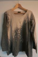 Damen Shirt beige grau Blumenmotiv Gr. 54 Brandenburg - Eisenhüttenstadt Vorschau