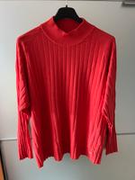 Taifun Strickpullover Rippenmuster Stretchig XL orange rot Frankfurt am Main - Westend Vorschau
