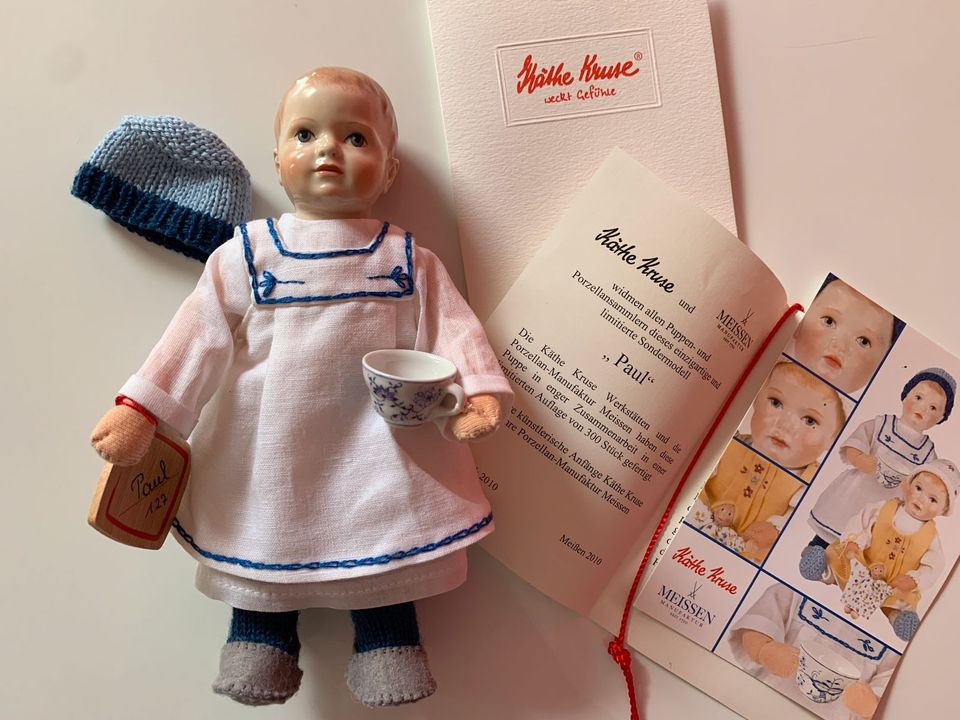 MUTTERTAG Kruse Puppe Bambino Paul mit Meissen Porzellankopf in Berlin