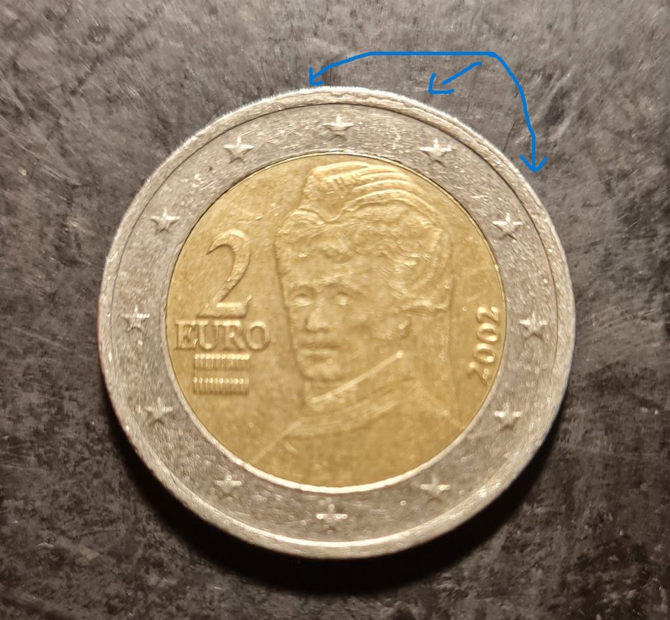 2 Euro Münze Karl der Große 2023 DG + Österreich Bert Fehlprägung in Weischlitz