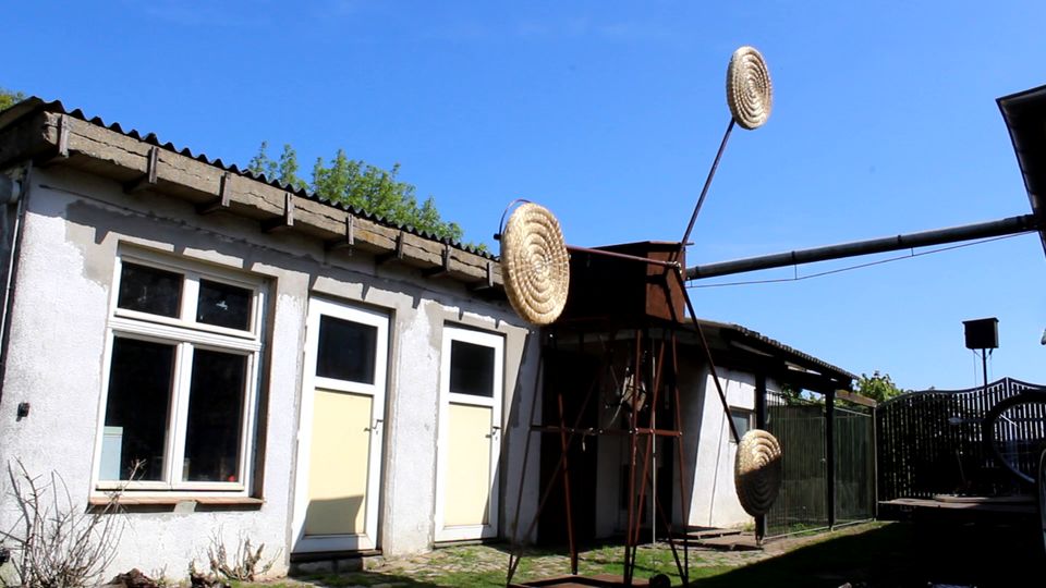 bewegliches Ziel zum Bogenschießen, Windmühle in Zerbst (Anhalt)