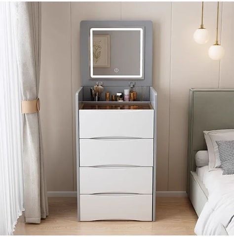 MINIMALIST BEDROOM MAKEUP STATION WITH MIRROR AND LIGHTS in Saarbrücken