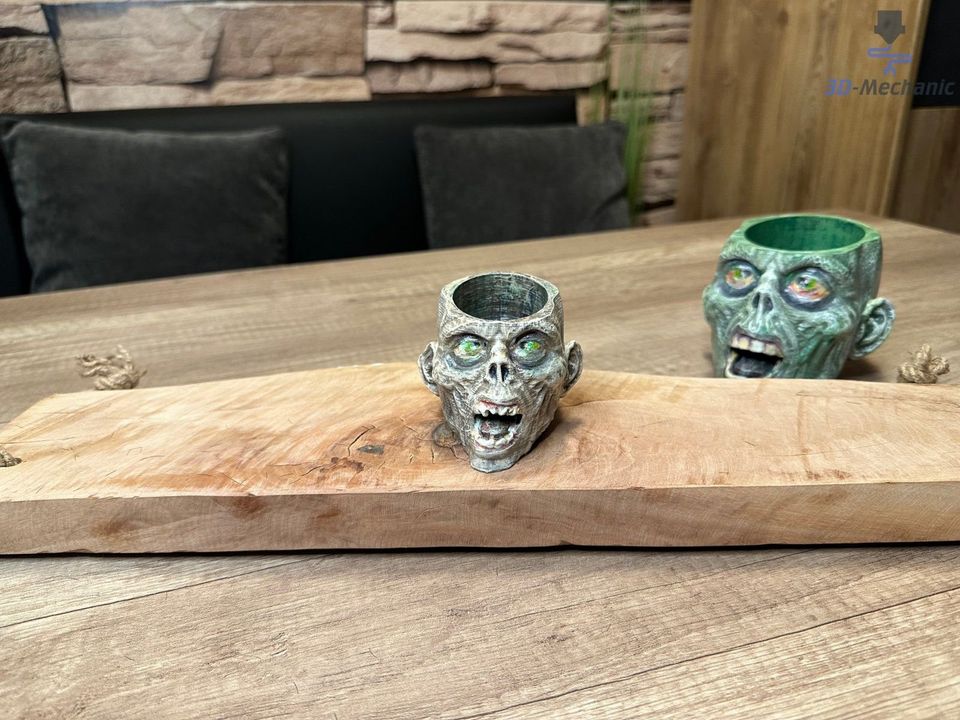 Zombie Kopf Schale 3D Gedruckt | 3D Printed zombie head bowl in Weil der Stadt