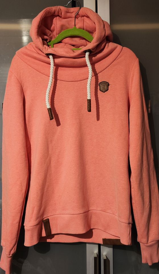 Naketano Kapuzenpulli Sweat Pullover Gr.M rosa Hoody in Braunfels