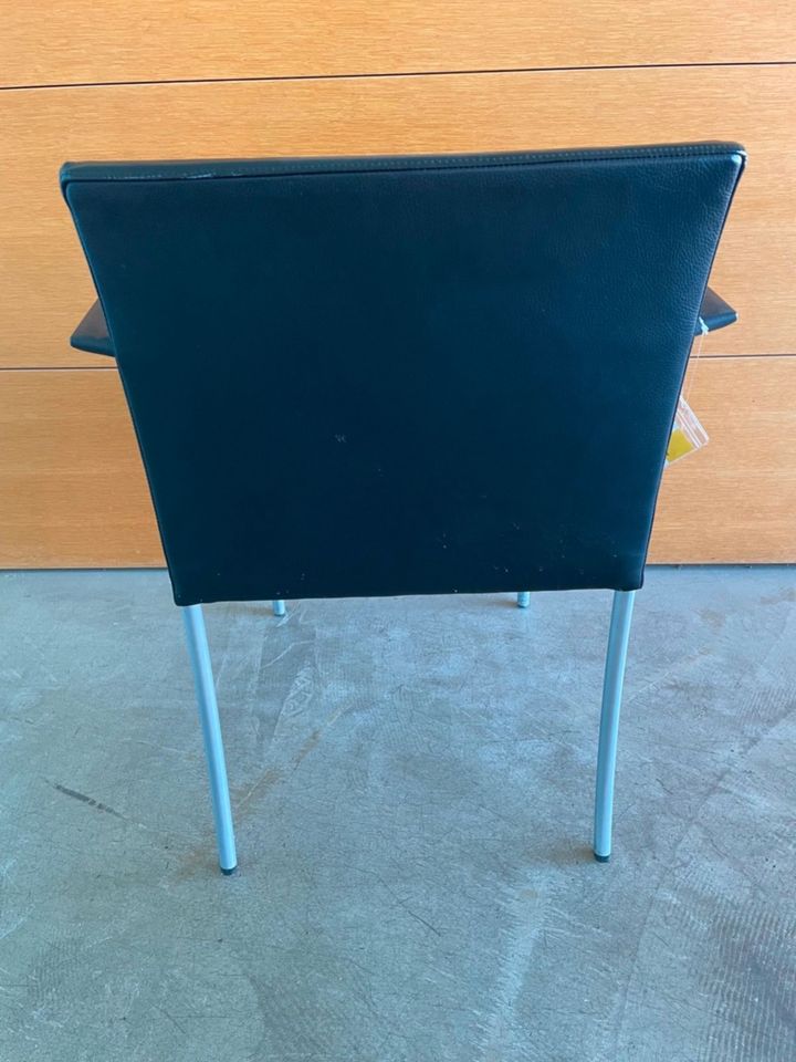 Walter Knoll Jason Lite 1910 Stuhl Leder schwarz   mit Armlehnen in Bopfingen