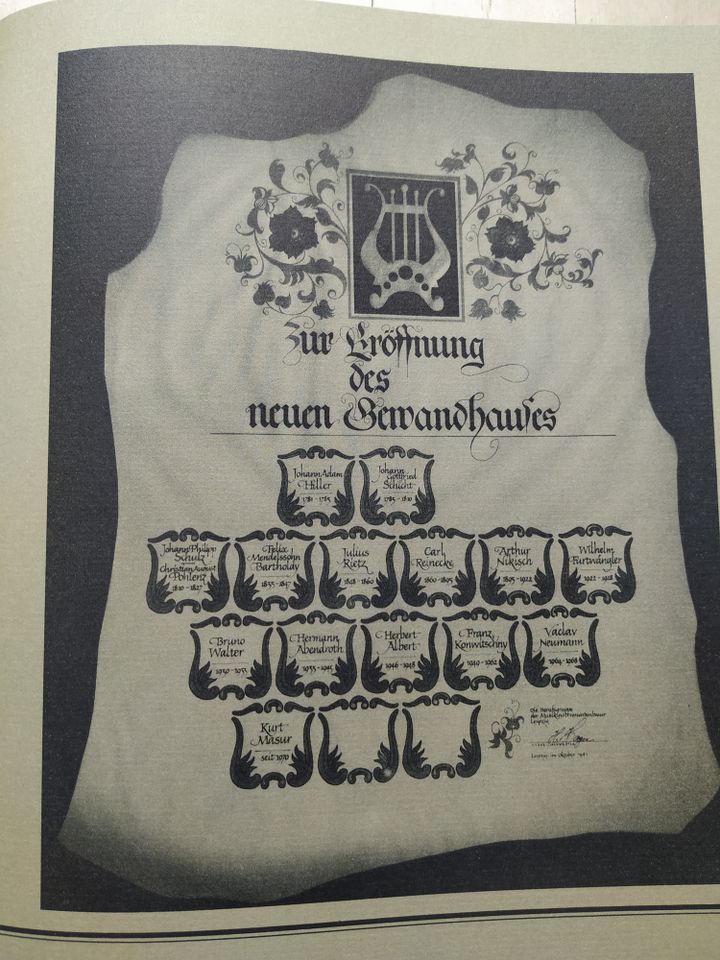 Buch Geschichte Briefe Bilder Gewandhaus zu Leipzig 1987 DDR in Kandel