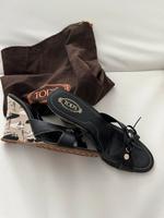 Pumps Sandalen Tod‘s 39 Leder schwarz Wedges Sachsen - Radeberg Vorschau