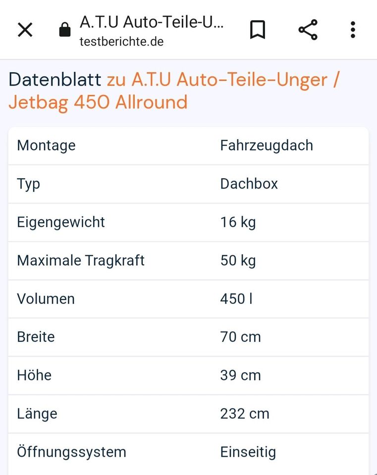 Gepäck-/ Dachträger/ Dachbox für Opel Astra K ST Kombi ausleihen in Köln