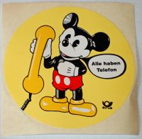 Mickey Mouse Aufkleber Telefon original Retro Bayern - Sünching Vorschau