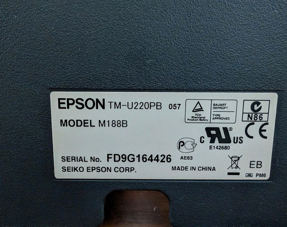 Epson TM-U220PB Modell M188B Bin Drucker Plus neuer Farbrolle in Köln