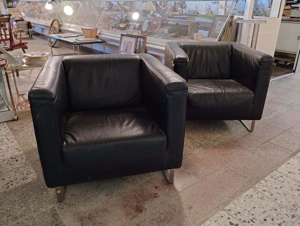 Ledersessel, Möller Design, NP 1950€ in Tessenow