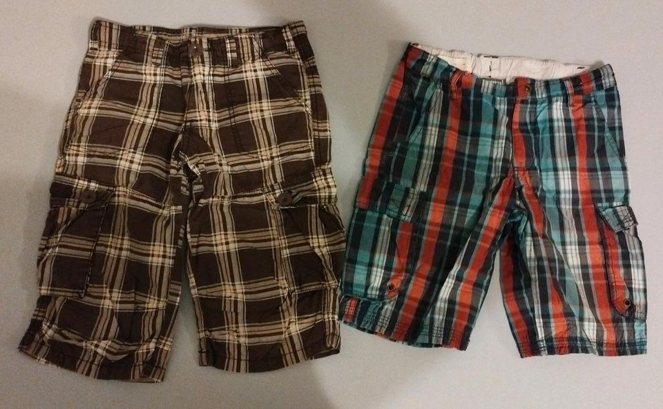 Pepperts NKD Kurze Hose Bermuda Shorts 140 kariert braun blau rot in Emmendingen