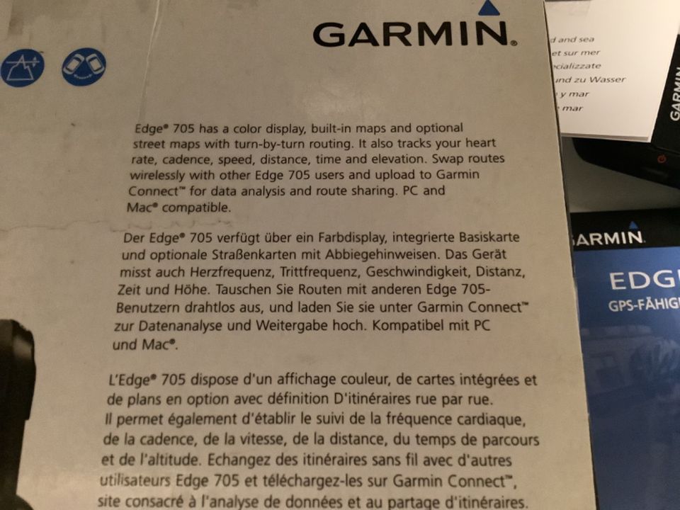 GARMIN Edge 705 GPS Fahrradcomputer mit Kartendarstellung in Bodelshausen