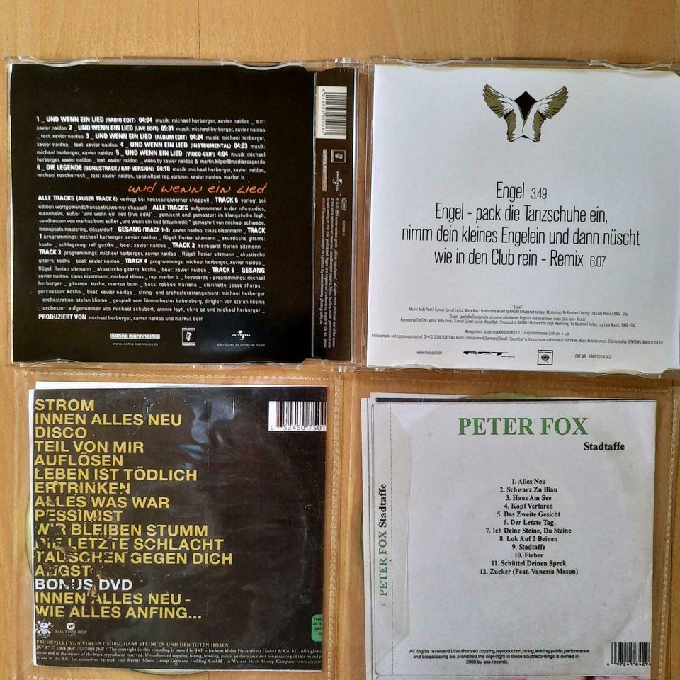 Verschieden Single CDs - deutschsprachige Musik in Claußnitz