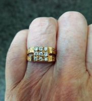 Ring mit 9 Zirkonia Gold 375 aus Griechenland Kiel - Neumühlen-Dietrichsdorf-Oppendorf Vorschau