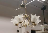 Schöne Deckenlampe, Messing 5 Blüten Lampenschirme Bayern - Kaufbeuren Vorschau