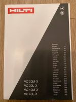 HILTI Original Bedienungsanleitung Handbuch VC20M-X VC20L VC40M Aachen - Aachen-Brand Vorschau
