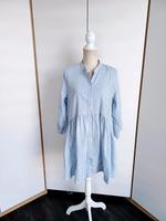 ONLY hellblau-weiß gestreiftes Blusenkleid knielang 40 Sachsen-Anhalt - Lutherstadt Wittenberg Vorschau
