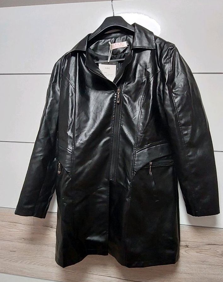 Damen Lederjacke schwarz Größe 48 Jacke in Gera