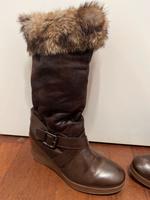 Original unisa Stiefel Keilabsatz leder braun München - Maxvorstadt Vorschau