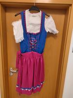3-teilig Landhaus Dirndl Kleid Gr. 40 (38) blau pink mit Bluse Saarland - St. Wendel Vorschau