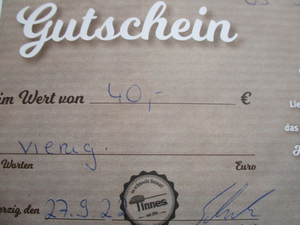 40€ Gutschein -Bäckereifrühstück in Losheim am See