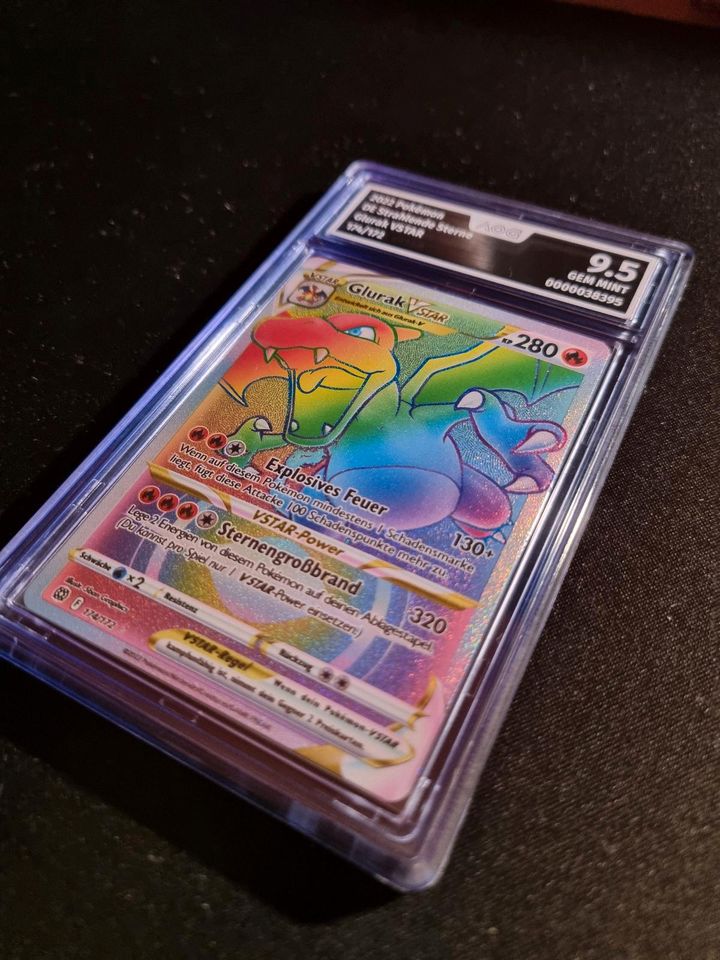 Pokemon Karte - Glurak VSTAR Rainbow 174/172 - AOG 9,5 in Fehmarn