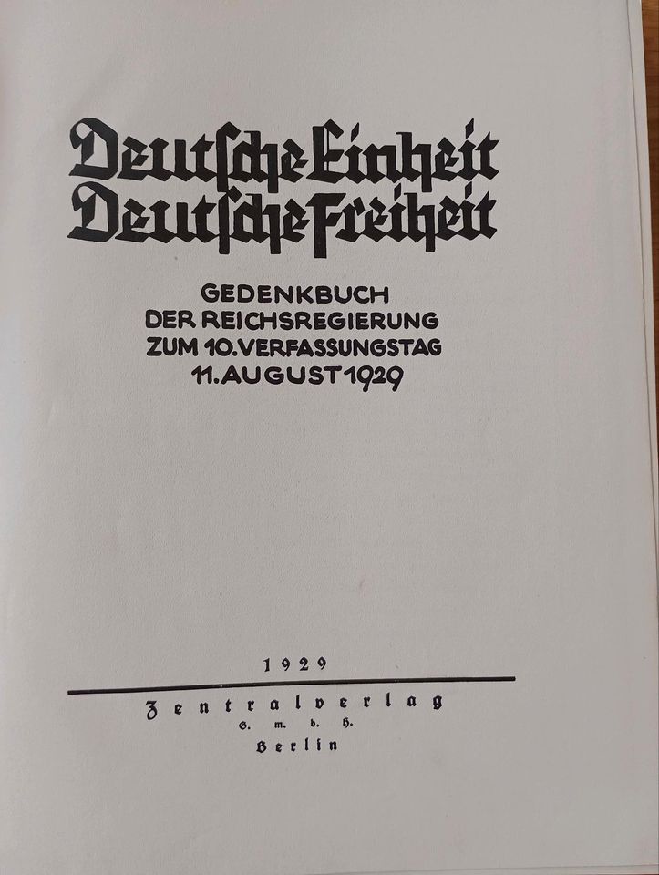 Deutsche Einheit deutsche Freiheit Gedenkbuch Reichsregierung1929 in Westensee