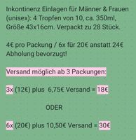 Einlagen Inkontinenz Blasenschwäche Markenartikel Männer & Frauen Niedersachsen - Hildesheim Vorschau