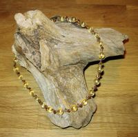 gelbe Perlenkette ca 43 cm lang aus Swarovski- und Glasperlen Herzogtum Lauenburg - Schwarzenbek Vorschau