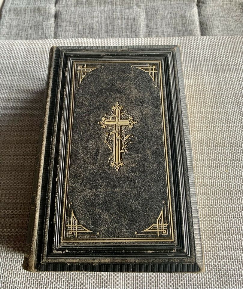 Antike Bibel/Heilige Schrift von 1880, Martin Luther, Goldrand in Weissach im Tal