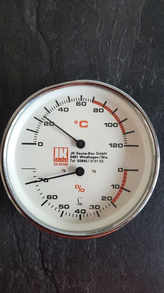 Temperatur-/Hygrometer für die Sauna in Hoogstede