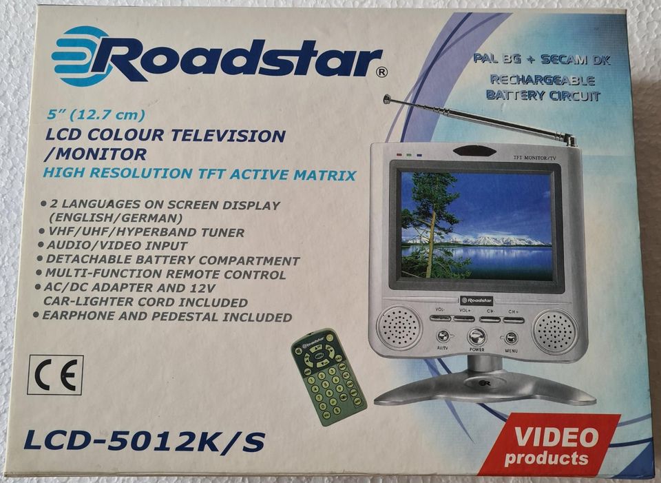 Roadstar TV / Monitor LCD-5012K/S in Alt Tucheband