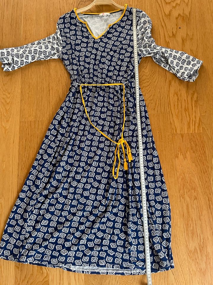 MIDI Kleid Boden blau weiß gelb Gr. 36/S UK 10R in München