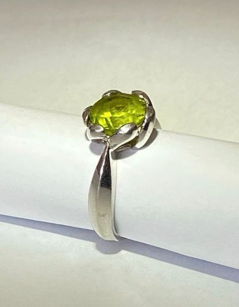 Ring 925 Sterling Silber Olivin Peridot Stein groß Solitär 16 mm in Timmendorfer Strand 