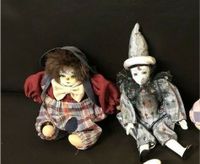7x Clown, Harlekin,Clochard, Puppe mit Porzellan Kopf Bayern - Schwabach Vorschau