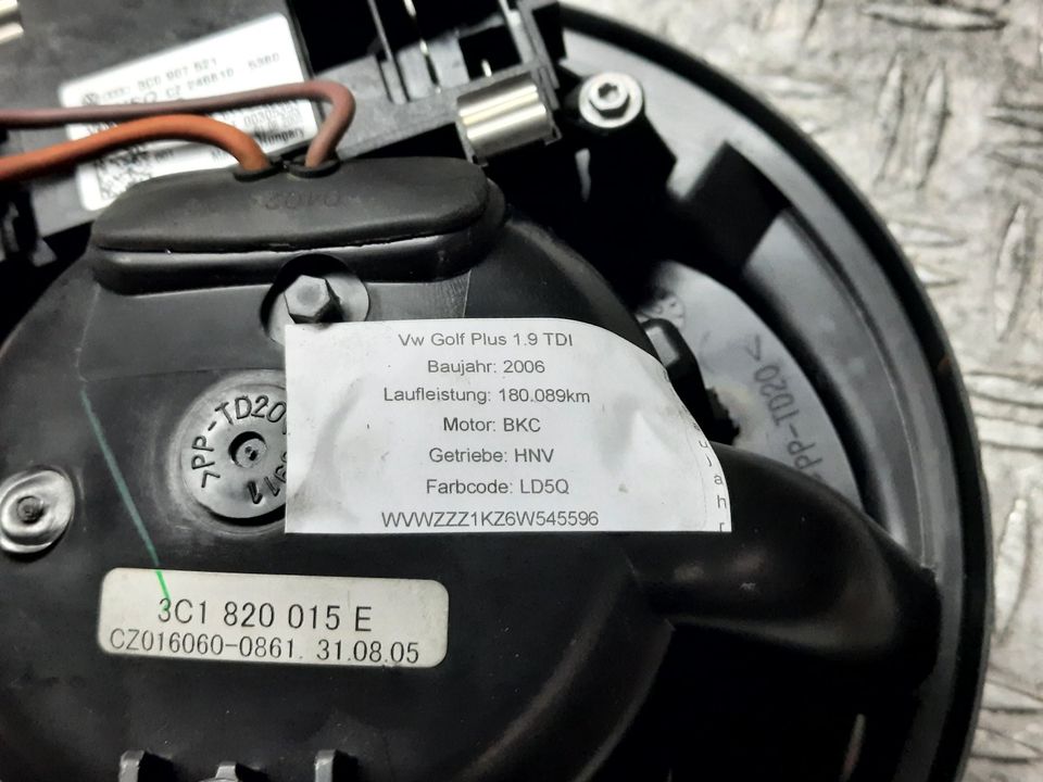 VW Golf 5 Plus Gebläsemotor Gebläse Innenraumgebläse 3c1820015e