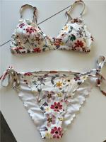 H&M Damen Bikini Set Wellensaum Blumen Creme weiß Gr. M 38 L 40 Nordrhein-Westfalen - Wipperfürth Vorschau