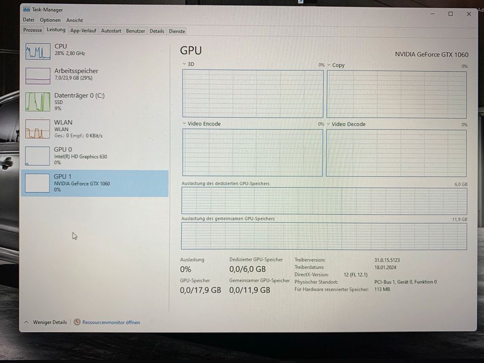 Acer Predator Helios 300 i7 GTX 1060 24GB RAM in Wiesbaden