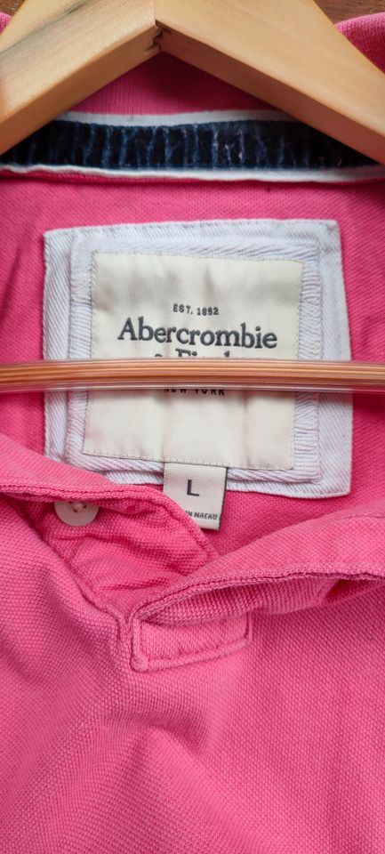 ★ ABERCROMBIE & FITCH A&F 1982 Poloshirt L pink ★ in Witten