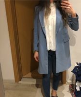 ZARA Blazer Jacke Mantel lang hellblau schwarz blau Gr.S NEU Nordrhein-Westfalen - Iserlohn Vorschau