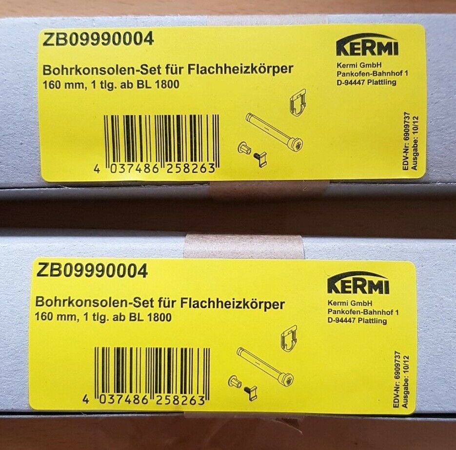 2 x Kermi Bohrkonsolen-Set für Flachheizkörper 160 mm Ab BL 1800 in Aßling