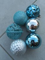 Weihnachtskugeln, Christbaumkugeln, Kunststoff, türkis, silber, Bayern - Ihrlerstein Vorschau