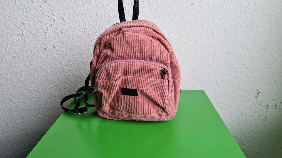 Mini Cord Rucksack/Tasche altrosa in Krefeld