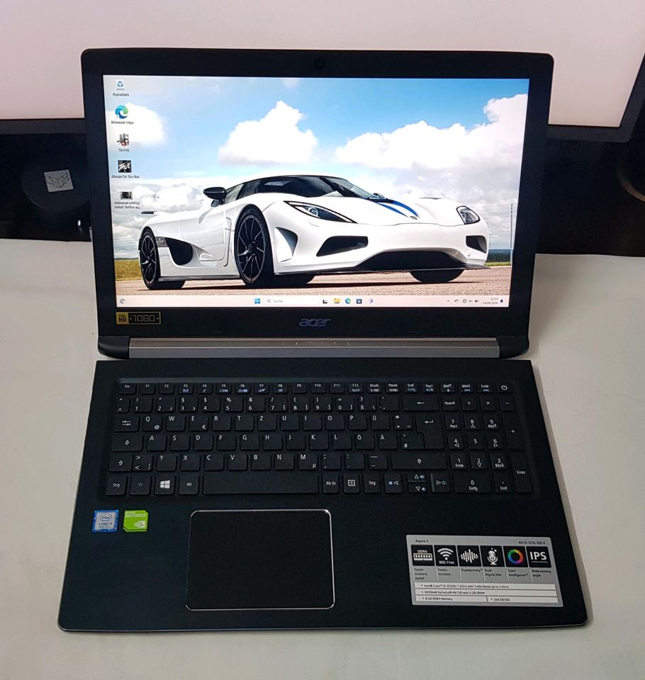 Laptop Acer Aspire 5. NVIDIA MX MX150/intel i5/256 SSD/8GB/15 FHD in Düsseldorf